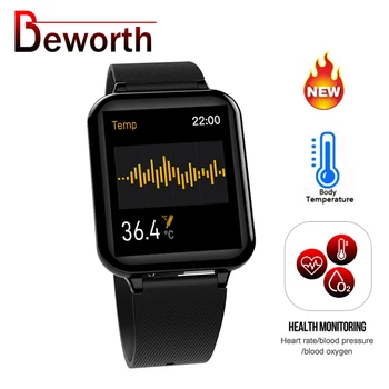 B57t Ceas Inteligent Temperatura Corpului Rata De Inima Tracker De Fitness Brățară Sport Impermeabil Pedometru B57 Tensiunii Arteriale Smartwatch