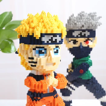 Balody Anime Naruto Kakashi Naruto Jiraiya Gaara Ninja Model 3D DIY Mini Diamond Blocuri Caramizi de constructie de Jucarie pentru Copii fără Cutie