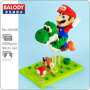 Balody Super-Erou Mario Fly Yoshi Blocuri Goomba Koopa Model 3D DIY Mini Diamond Cărămizi de Jucărie pentru Copii Baieti Cadouri