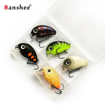 Banshee 28mm 2g Mini Crankbaits de Pescuit se scufundă Wobbler Pentru Stiuca/Trolling Zăngănit Momeli Set Biban Pescuit Momeală Artificială Greu