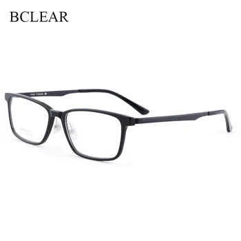 BCLEAR coreeană de Moda Ochelari de Acetat Cadru de Titan Picioare Ochelari de vedere Optic Negru Ochelari, Rame de Ochelari pentru Barbati Vintage