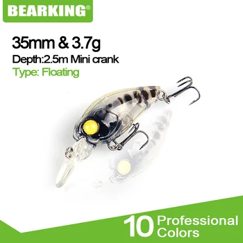 Bearking 2017 Fierbinte model de promovare A+ profesionale momeli de pescuit,manivela 35mm/3.7 g,se arunca cu capul 2,5 m 15 culori diferite fr selecție