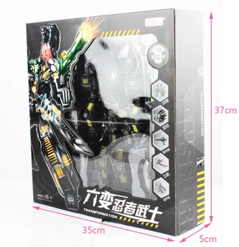 Benzi DESENATE CLUB DIN STOC TF KO Transformare robot MMC Negru SIXSHOT 31 cm înălțime versiune Anime
