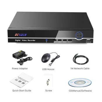 BESDER H. H. 264 265 POE CCTV NVR de Securitate, Supraveghere Video Recorder 8CH 8CH 4MP 4CH 5MP PoE NVR IEE802.3af PoE Camere IP