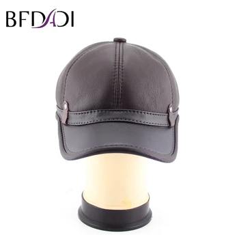 BFDADI Iarna Imitație de piele de Oaie Șapcă de Baseball Motociclist Camionagiu Sport Snapback Pălării Pentru Bărbați Pălării Calde Capace de Dimensiuni Mari Maro