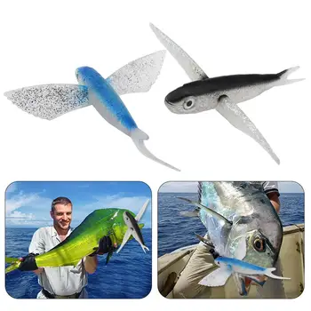 Bionic Flying Fish Pește De Mare Moale Ton Nada De Apă Sărată De Pescuit Momeală Pentru Kingfish/Ton/Macrou/Marlin/Mahi Mahi Offshore Trolling