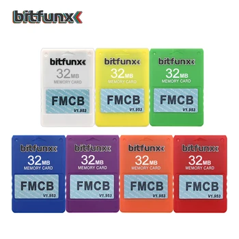 Bitfunx Joc Video Card Free Mcboot FMCB Card de Memorie pentru PS2 Sony PLAYSTATION 2 Joc Retro Consola in mai Multe Culori 32MB