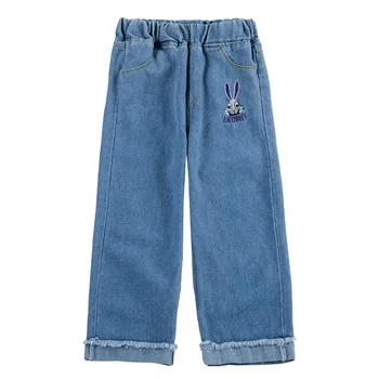 Blugi pentru Copii Adolescenți Bell Jos Fata Pantaloni Denim Pantaloni Lungi pentru Fete De 10 12 Ani Largi Picior Pantaloni pentru Fete Haine de Toamna