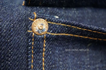 BOB DONG 16oz Regulat se Potrivesc brodură Blugi Vintage de Îmbrăcăminte Rigidă Pantaloni pentru Bărbați