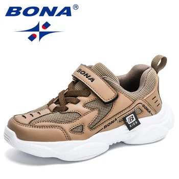 BONA 2020 Noi Designeri Plasă Adidasi Fete Pantofi Sport Copil de Agrement Formatori Casual Respirabil Copii Pantofi sport Baieti Confortabil