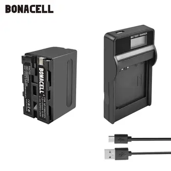 Bonacell 7.2 V 8700mAh NP-F960 NP-F970 NP F960 F970 F950 Baterie+LCD Incarcator Pentru Sony PLM-100 CCD-TRV35 MVC-FD91 MC1500C L50