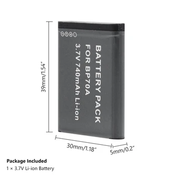 BP-70A EA-BP70A IA-BP70A BP70A IABP70A Baterie pentru SAMSUNG AQ100, DV150F, ES65, ES67, ES70, ES71, ES73,ES74,ES75,ES80,MV800 ES90