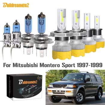 Buildreamen2 4 X Farurilor Auto Hi/Lo Fascicul de Ceață de Lumină LED-uri Bec cu Halogen Far de 12V Pentru Mitsubishi Montero Sport 1997 1998 1999