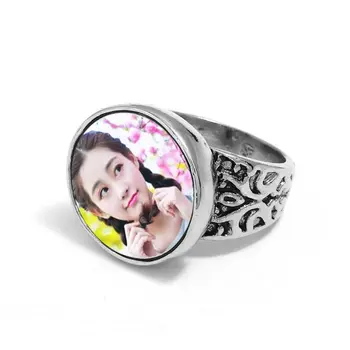 Button inel bijuterii pentru sublimare moda trendy inel pentru petrecerea de transfer de căldură gol consumabile coustomized diy cadou