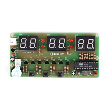 C51 Ceas Electronic Suite Electronice DIY Kituri Electronice Multifuncționale DIY Ceas diy led ceas cu ceas electronic kit