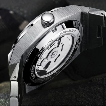 CADISEN Design de Brand de Lux pentru Bărbați Ceasuri Mecanice Automate de Ceas Albastru Bărbați 100M rezistent la apa Business Casual luminos Ceas de mână