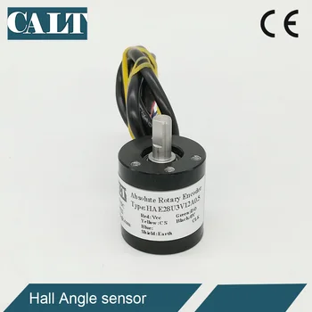 CALT 28mmouter 6mm ax magnetic hall encoder 5v 10 12 biți rezoluție 4096 de măsurare unghi absolută de tip SSI ieșire HAE28