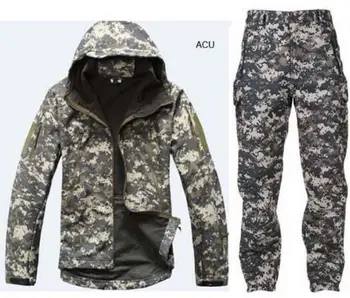 Camuflaj Îmbrăcăminte De Vânătoare Rechin Pielea Moale Shell Lurker Tad V 4.0 În Aer Liber Militare Tactice Fleece Geaca + Pantaloni Uniforme Se Potriveste