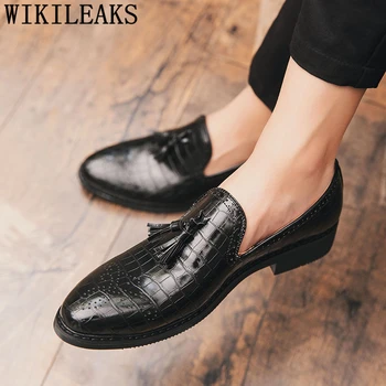 Canaf Pantofi Pentru Bărbați Elegant Negru Formale De Pantofi Pentru Bărbați Pantofi Oxford Barbati Clasic Din Piele De Moda Vestidos De Novia 2020 Scarpe Uomo