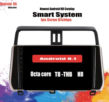 Carplay Android 10.0 DVD Auto Radio Multimedia pentru Toyota Prado 120 150 2018 2019 autoradio Navigare GPS, stereo casetofon