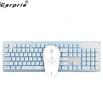 CARPRIE 2.4 G Wireless Reîncărcabilă LED Tastaturi cu iluminare din spate Silient USB Ergonomic Gaming Keyboard Mouse-ul Seturi 90225
