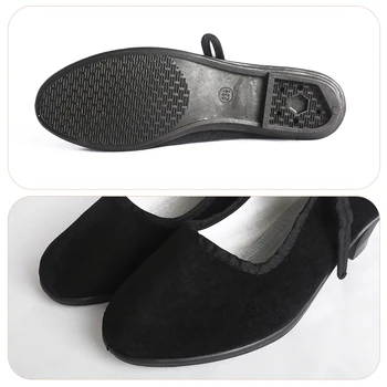 Casual Pantofi de Dans Yangko Pantofi de Balet de Cauciuc Unic Catarama Incuietoare Papuci Negru Moale Gimnastica Pantofi Cu Toc 3,5 cm
