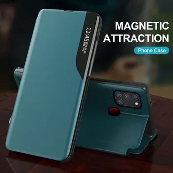 Caz de telefon Pentru Samsung M51 Caz din Piele Smart Fereastra View Flip Cover pentru Galaxy M51 M31 S M 31 31 Magnet Carte Stand Coque