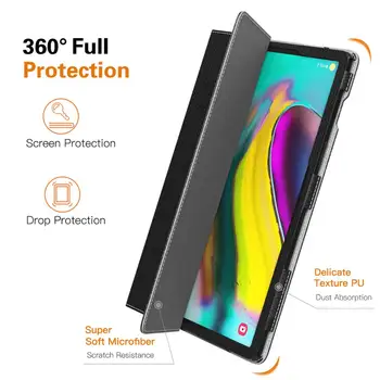 Caz pentru Samsung Galaxy Tab S5e 10.5 2019 de Presă,Slim din Piele PU de Acoperire Coajă Caz Stand cu Auto Wake/Sleep Pentru Galaxy Tab S5e