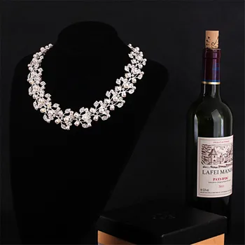 CC bijuterii de nunta Pentru Femei Mireasa Pearl & Crystal Colier Cercei Seturi Forma de Floare Frumoasă de Design de Modă de Lux D004