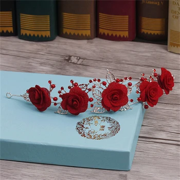 CC&BYX Romantic Tiara Bentițe Coroana de Mireasă Pentru Femeile de Nunta Handmade, Ornamente de Păr Accesorii de Mireasa Moda Bijuterii 6517