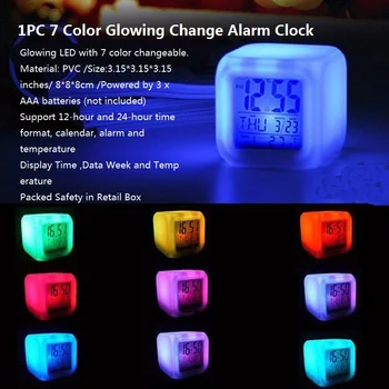 Ceas Electronic Digital cu LED Ceas de Masa Luminozitate Reglabil Ceas Deșteptător Moda Agățat de Perete Ceas cu Cablu USB Ceas de Perete