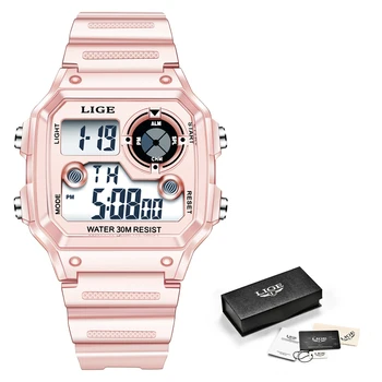 Ceas Electronic Pentru Femei Sport rezistent la apa Data Ceas Deșteptător 2021 LIGE Noua Moda de sex Feminin Ceasuri de Top de Brand de Lux Cronograf