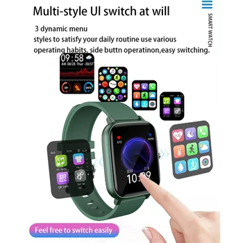 Ceas Inteligent De Moda Complet Tactil Pătrat Femei Bărbați Ceas Sport Electronic Doamnelor Încheietura Ceas Pentru Android Ios Ceas Inteligent Smartwatch