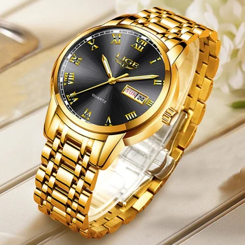 Ceasuri barbati LIGE Brand de Lux Barbati Sport Cuarț Ceas pentru Bărbați de Moda din Oțel Inoxidabil Data Ceas rezistent la apa Relogio Masculino+Cutie