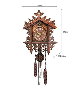 Ceasuri cu cuc de Perete Home Decor Vintage Home Decor pentru Camera de zi Agățat de Perete din Lemn Mecanism de Ceas Duvar Saati Cadou FZ496