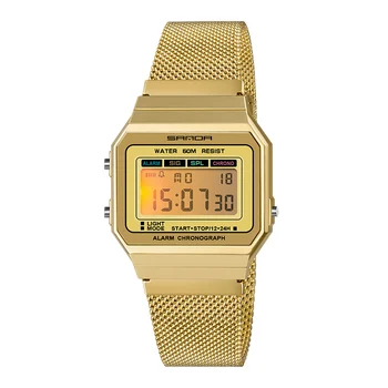 Ceasuri Sport Pentru Bărbați Ceas Digital Led-uri Impermeabil Scufundări, Înot Cuplu de Marca de ceasuri de Lux, Negru, Rose Vândut Luminos Bărbați Ceas