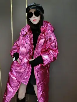 Cele mai noi 2020 Iarna pentru Femei de Moda de Jos Strat de Bumbac cu Gluga Captusit Bumbac Sacou Feminin Liber Maneca Lunga Plus Dimensiune Sacouri L1721