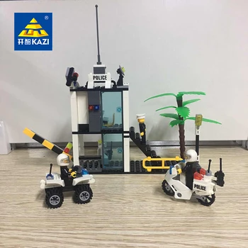 Centrul de Comandă de poliție Building Block Model pentru Copii DIY Jucărie de Învățământ Blocuri de Constructii pentru Copii Set Jouet Enfant