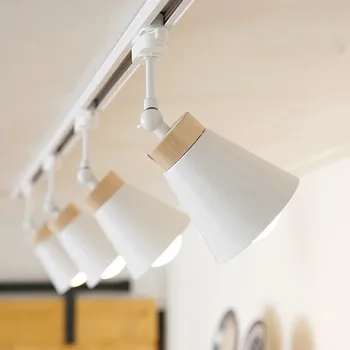 CETENT Pistă LED cu Lumina E27 Feroviar Spoturi Lampa de Urmărire Dispozitiv cu LED-uri Lumini la fața Locului Bec Program pentru Magazin de Îmbrăcăminte