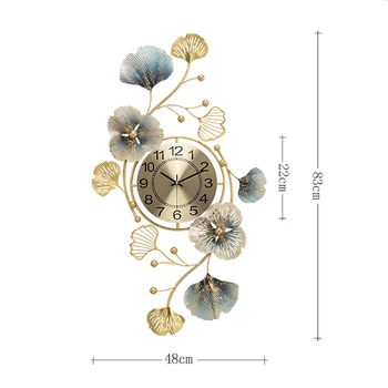 Chineză Stil de Artă Modernă Ceas de Perete Viață de Lux Tăcut Creative 3d Ceasuri de Perete Mare Restaurant Reloj Comparativ Decor Acasă DL60WC