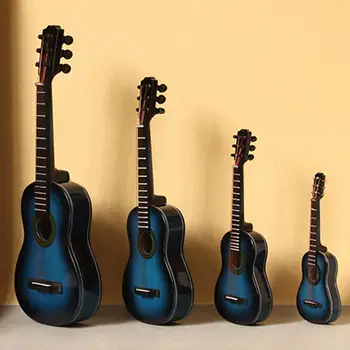 Chitara clasica Model de Lemn Flangerature Chitara Display Instrument Muzical de Decorare Cadou cu Caz Suport
