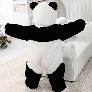 Citgeett Fată Copil Drăguț Băiat Panda Mâneci Lungi Salopetă de Iarnă Caldă Moale Salopeta Costum Copii de Desene animate Drăguț Cadouri SS