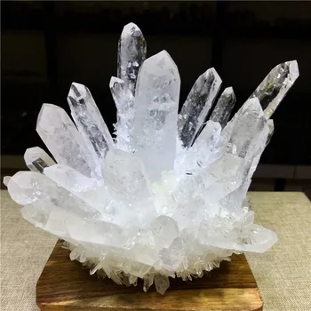 Clar Naturale De Cuarț Alb Punctul Cluster De Cristal De Vindecare Minerale-Specimen