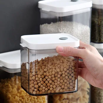 Clar Sigilat Container de Depozitare Borcan cu Capac Bucătărie Umiditate Dovada de Cafea Rezervor de Cereale Gustare Alimente Cutie