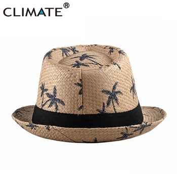 CLIMA Rece Vacanță Pălărie de Paie pe Plaja Rece de nucă de Cocos Pălărie Excursie de Vacanta Fedora Panama Pălărie de Paie de Hârtie Retro Fedora Pălărie Capac