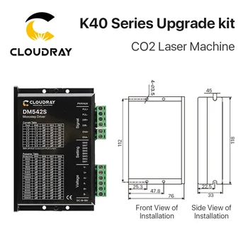 Cloudray K40 Serie de Upgrade Kit pentru CO2 Mici cu Laser Masina de Gravat Ruida RDC6432 Laser CO2 Controller DM542S Stepper Driver