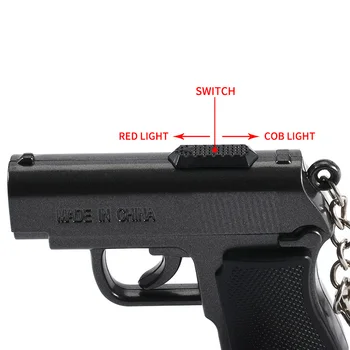 Cob Pistol forma de breloc de lumină în infraroșu felinar portabil mini lanterna built-in baterie buton 2 moduri Noi exotice lumini