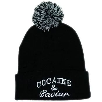 Cocaină toată ziua & Caviar Beanie Hat Minge de Top Hip-Hop de Iarnă de Bumbac tricotate Cald Capace pentru Om Femeile Scrisoare Broda Pălării Gorros Bonete