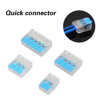 Conector de sârmă 10/30/50/100BUC Mini Quick Connect set Universal Compact Sârmă Conector Plug-in Firul Terminal Acasă Conector Albastru