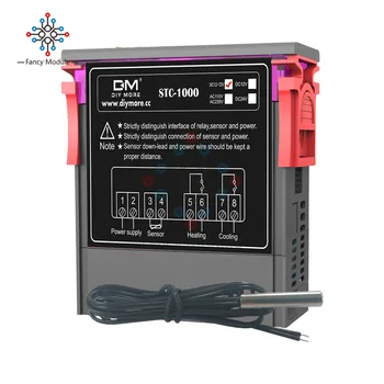 Controler de temperatura Termostat Termostat incubatorul Releului LED 10A Incalzire Racire STC-1000 DC12-72V/AC110V/AC220V